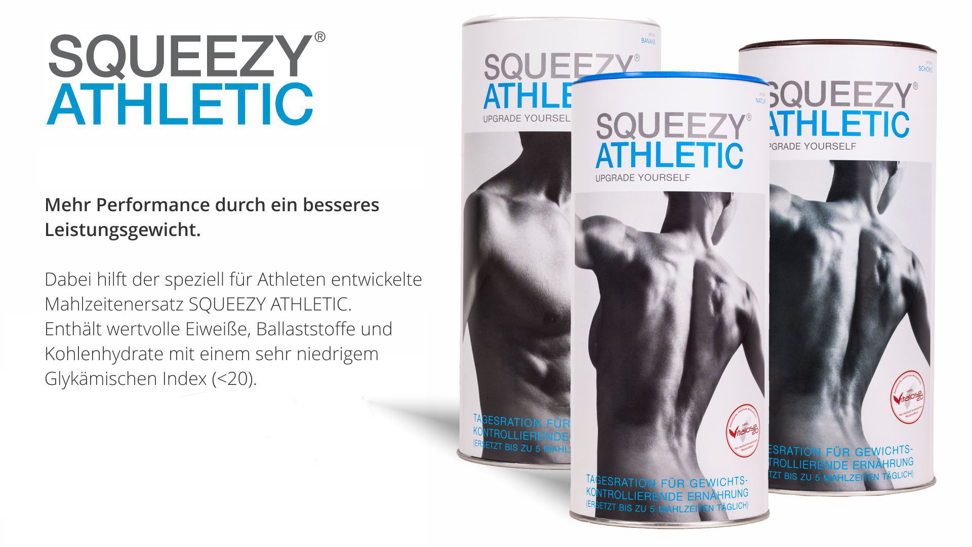 Squeezy Athletic - Mahlzeitenersatz für Sportler