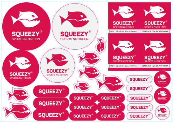 Squeezy sticker sheet A4